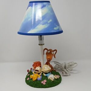 VTG Rare 2000 RUGRATS Nickelodeon Light Lamp Resin Chuckie, Tommy, Dil, Spike